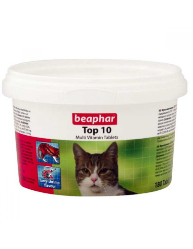 Beaphar TOP 10 мултивитамини коте 180бр