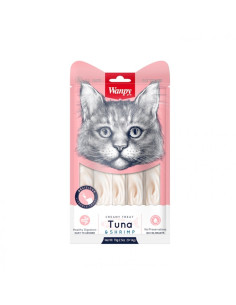 Wanpy Течно лакомство с риба тон и скариди 5 х 14 г