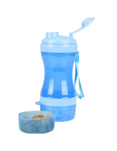 Транспортна бутилка за вода Flamingo 2 IN 1 TRAVEL 9,5 x 8,5 x 21 см + купа за кучета 1 бр. 2