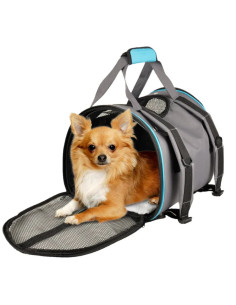 Транспортна раница за кучета и котки Flamingo BACK PACK LENIE 36x32x32CM Сив