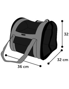 Транспортна раница за кучета и котки Flamingo BACK PACK LENIE 36x32x32CM Сив 2
