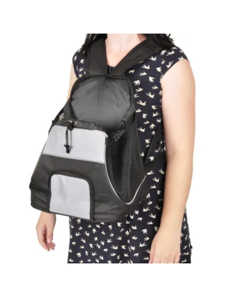 Транспортна чанта, кенгуру за кучета и котки Flamingo FRONT CARRIER SYBIL 29x23x38CM Черен