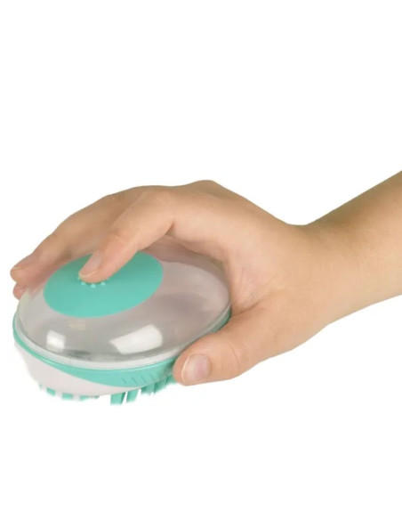 Четка за масаж и почистване 2в1 Flamingo Clean and massage brush за куче син