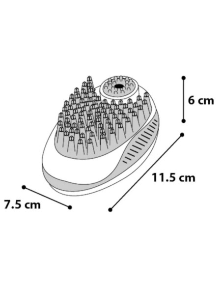 Четка за масаж и почистване 2в1 Flamingo Clean and massage brush за куче син