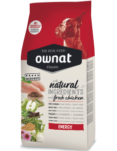 Натурална суха храна Ownat Classic Energy с прясно пилешко месо, за кучета с висока физическа активност 20 кг. 2