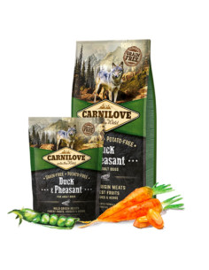 Пълноценна, суха храна за кучета Carnilove Duck - Pheasant Adult със 30- патешко и 22- месо от фазан, БЕЗ ЗЪРНЕНИ КУЛТУРИ 12 