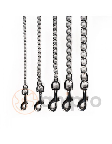 anipro повод синджир 4.0мм/100см с дръжка черна лента