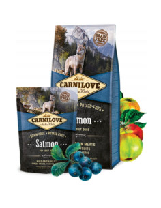 Пълноценна, суха храна за кучета Carnilove Salmon for Adult със 25- сьомга, БЕЗ ЗЪРНЕНИ КУЛТУРИ 12 кг.