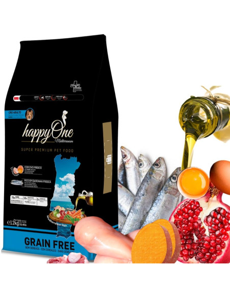 Средиземноморска храна HappyOne MEDITERRANEUM Adult Sardines за пораснали кучета от всички породи с пресни сардини, зехтин, с