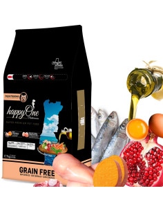 Средиземноморска храна HappyOne MEDITERRANEUM Small breeds за пораснали кучета от малки породи с пилешко месо, сардини, зехти