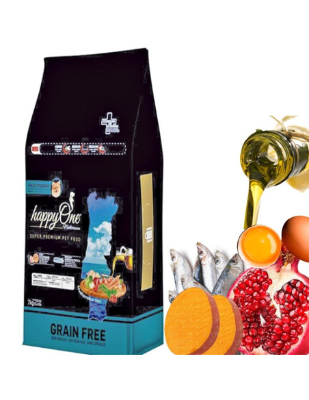 Средиземноморска храна HappyOne MEDITERRANEUM Small breeds, БЕЗ ЗЪРНО, за пораснали кучета от малки породи със сардини, зехти