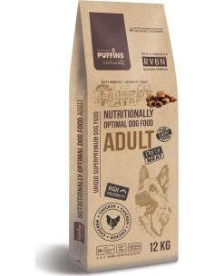 Супер премиум храна Puffins Adult – за пораснали кучета от всички породи, със 76- прясно пилешко месо годно за човешка консум 2