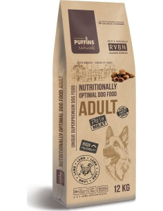 Супер премиум храна Puffins Adult Lamb-Rice – за пораснали кучета от всички породи, със 76- прясно месо годно за човешка конс