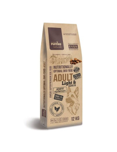 Супер премиум храна Puffins Light-Senior – за възрастни кучета, склонни към напълняване, със 76- прясно месо годно за човешка