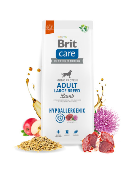 Супер премиум, хипоалергенна храна за кучета Brit Care Dog Hypoallergenic Mono Protein Adult Large Breed, монопротеинна, с аг