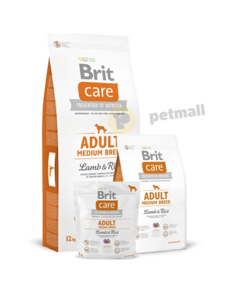 Супер премиум, хипоалергенна храна за кучета Brit Care Dog Hypoallergenic Mono Protein Adult Medium Breed, монопротеинна, с а