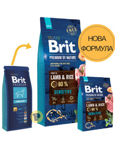 Суха храна за кучета BRIT PREMIUM SENSITIVE LAMB - RICE BY NATURE [ НОВА, ПОДОБРЕНА ФОРМУЛА ] с 45- прясно агнешко месо 3 кг. 2