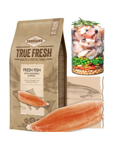 Ултра премиум суха храна Carnilove TRUE FRESH Fish for Adult със 60- истинска, прясна риба, нахут и ябълка, БЕЗ ЗЪРНЕНИ КУЛТУ