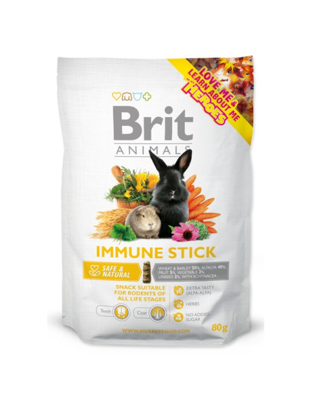 Brit Animals IMMUNE STICK for RODENTS – Супер премиум допълваща храна за гризачи 80 гр. 0.08 кг.