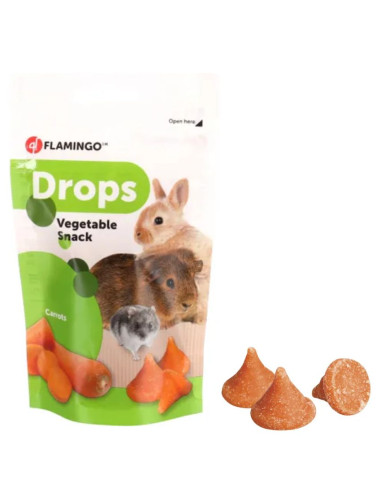 Лакомства с моркови Flamingo Carrot drops за гризачи 75 гр.