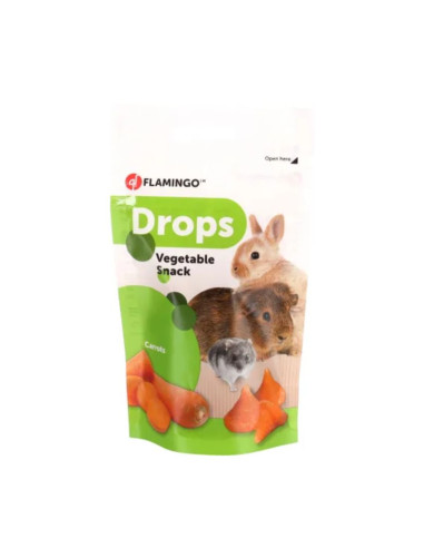 Лакомства с моркови Flamingo Carrot drops за гризачи 75 гр.