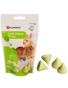 Лакомства с ябълка Flamingo Apple drops за гризачи 75 гр.