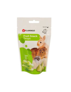 Лакомства с ябълка Flamingo Apple drops за гризачи 75 гр. 2