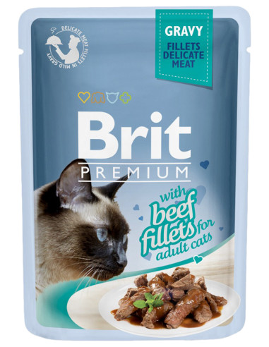 Brit Premium Cat Delicate – телешки филенца в сос 85гр. 85 гр.