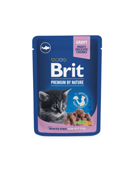 Пауч за котка Kitten Brit Premium Cat pouch White fish 100гр. 0.100 кг.