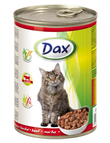 Консервирана храна за котки DAX Beef с говеждо месо 415gr.