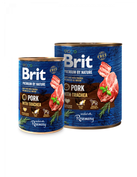 Brit Premium by Nature Pork with Trachea – консервирана храна за кучета със свинско и трахея 0.800 кг.