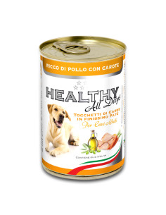 Консервирана храна за кучета HEALTHY MEAT All days Chicken and Carrots с прясно пилешо месо, говеждо, моркови 0.400 кг. 2