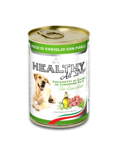 Консервирана храна за кучета HEALTHY MEAT All days Rabbit and Peas със прясно заешко месо и грах 0.400 кг. 2