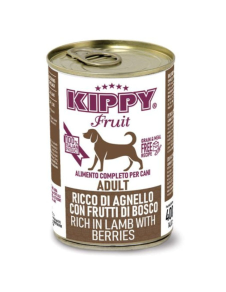 Консервирана храна за кучета KIPPY FRUIT ADULT rich in Lamb with berries с агнешко и горски плодове 0.400 кг.