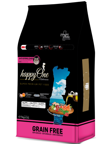 Средиземноморска храна HappyOne MEDITERRANEUM CAT Sardines за пораснали котки с пресни сардини, зехтин, сладък картоф, яйца и