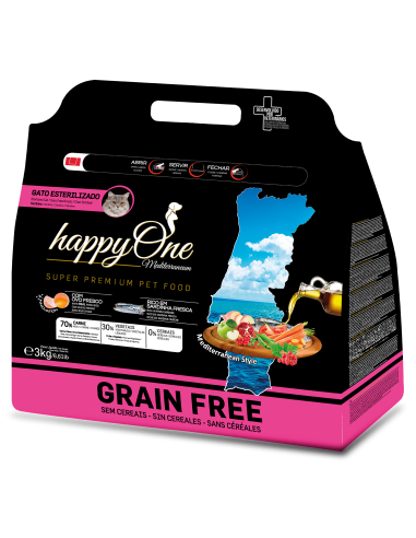 Средиземноморска храна HappyOne MEDITERRANEUM CAT Sardines за пораснали котки с пресни сардини, зехтин, сладък картоф, яйца и