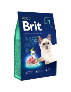 Суха храна Brit Premium by Nature Cat- Sensitive Lamb – за котки с чувствителнна храносмилателна система, с агнешко 8 кг.