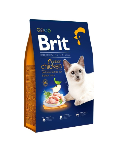 Суха храна Brit Premium by Nature Cat – Indoor Chicken – за котки живеещи на закрито, с пилешко 1.5 кг.