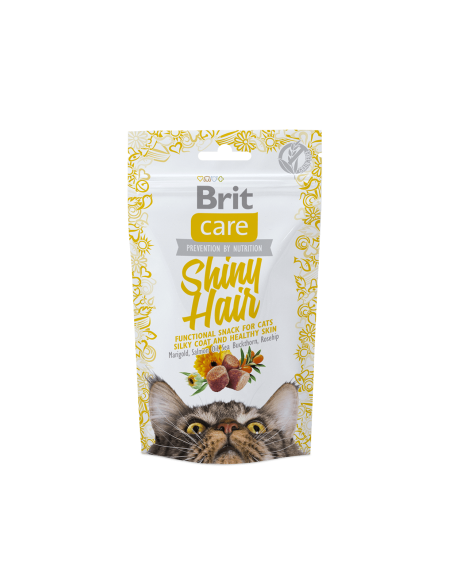 Brit Care Cat Snack Shiny Hair – лакомство за котки за красива козина 50 гр. 50 гр.